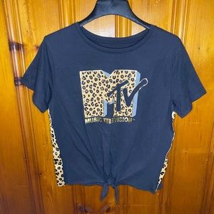 MTV leopard print crop top